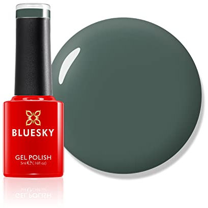 Bluesky Gel Nail Polish, Green Soldier, Mini, A025, Moss, Green, Long Lasting, Chip Resistant, 5ml (Requires Drying Under UV LED Lamp)