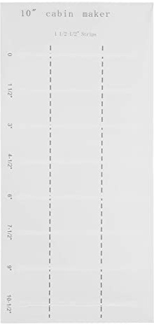 10 Inch Acrylic Log Cabin Rulers,Acrylic Material Clear Scale Glossy Edges Log Cabin Maker Template Set Hand Sewing Ruler for Quilting Sewing Crafts