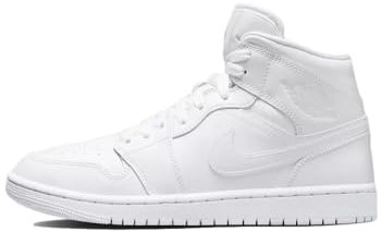 NIKE Damen WMNS AIR Jordan 1 MID Sneaker, White/White-White, 43 EU