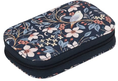 Hobby Gift Nähset für Handarbeiten – klassischer Baumwollkoffer mit Vogelaufdruck, tragbares Reise-Nähset mit Garn, Schere, Nadeln und mehr, ideal für Handarbeiten und Reparaturen (14 x 9 x 2,5 cm)