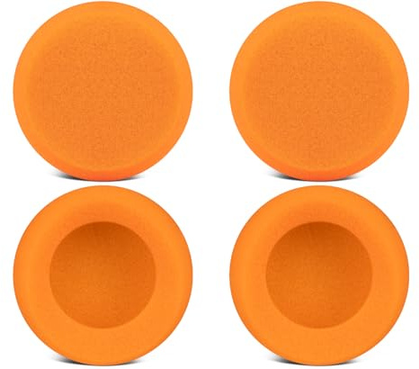 SOULWIT 4 pezzi Cuscinetti Auricolari Ricambio per JLab Rewind/Rewind 2 Wireless Retro Cuffie, Spugna Padiglioni Cuffie in Morbidi e Durevoli con Schiuma ad Alta Densità - Arancione