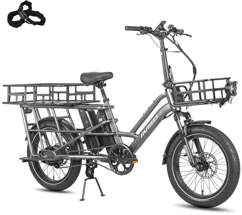 Fafrees FF20 CUV Allround E-Bike 20 tums Fatbike för stad, terräng och som lasthjul, dubbelt batteri 1152 Wh, 75 N.m, 25 km/h, hydrauliska skivbromsar elektriska mountainbike, för kvinnor och män 18