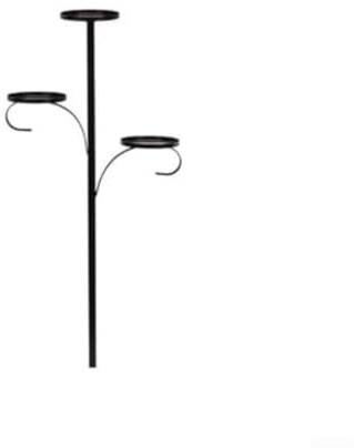 Supporto per albero di Natale a tre livelli in metallo, per esporre candele e ornamenti, design vintage per uso natalizio (60 cm)
