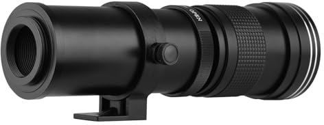 KIMISS 420-800 Mm Supertelezoomobjektiv, CPL, Filterset, 2X Telekonverterobjektiv och Adapter, Professionell Fotograferingssats för Shutterbugs, Manuell Fokusering med T-monterad (Svart)