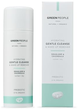 Green People Gentle Cleanser & Make Up Remover 150ml | Vegan & Cruelty Free | SLS-Free, Paraben Free & Alcohol Free | Natural & Organic Face Wash | Calendula & Squalane Cleanser for Mature Skin