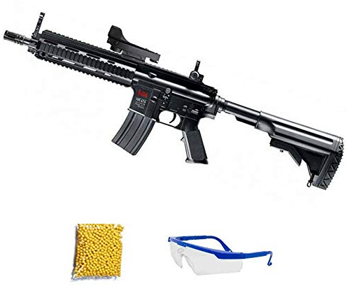 Mitrailleuse Airsoft HK 416 CQB M5 - Calibre 6 mm (Pistolet à air comprimé Long avec Billes en Plastique ou en PVC). Système : ÉLECTRIQUE 0,5 Joules