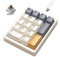 Kisnt Mechanical Number Pad,Hot Swappable Numpad Wired USB 17 Keys Keypad White Backlit Numeric Keypad with PBT Keycaps for Laptop PC Compact Keyboards (Retro Beige, Brown Switch)