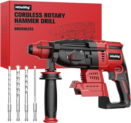 Rotary Hammer Drill For Milwaukee 18V: 1 Sds Plus Brushless Rotary Hammer - Fastest Drilling For Concrete Tile Wood Wall (Battery not included)