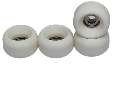 LEEFAI Pro Fingerboard Wheels 65d Urethane Off White Bearing Wheel -Outdoor and Indoor Fngerboarding Wheel - Size 7.8 * 4.5mm