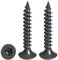 Drenky 50 Stück M5 x 20 Torx Schrauben Schwarz 304 Edelstahl-Blechschrauben, Flachkopf Schrauben, DIY-Holzbearbeitung aus Edelstahl 304 Voller Thread Holzbearbeitungsbefestigung