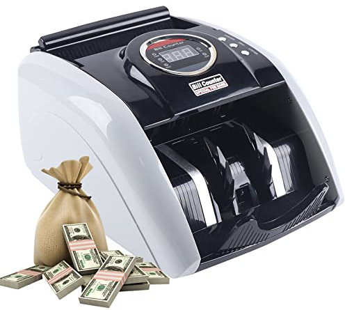 220 V Automatischer Banknotenzähler Geldzählmaschine, hohe Geschwindigkeit, mit LED-Anzeige für Euro, Dollar, Pfund und Banknoten, Zählgeschwindigkeit ca. 900 Blatt/min