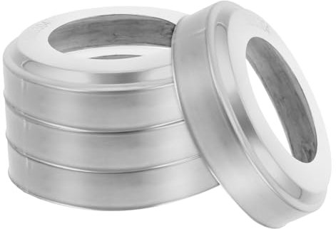 SEWOART 4 Pièces Capuchons De Main Courante Acier Inoxydable Résistant pour Piscine Embouts Ronds Plaques Escutcheon Durables pour Garde-Corps Et Échelles Encastrées
