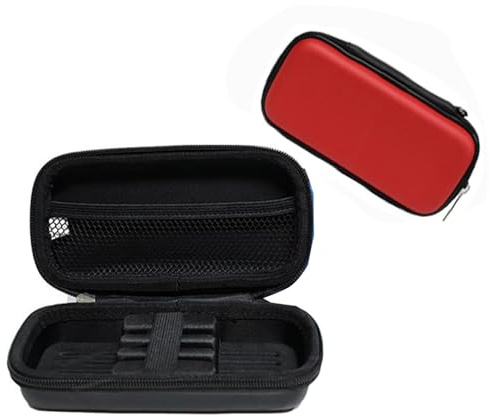 Gettimore Harte EVA-Darttasche für Dartpfeile mit Stahlspitze, weicher Spitze und Kunststoffspitze, passend für 3 Dartpfeile mit Schäften, Flights und Zubehör, kompakte Tragetasche