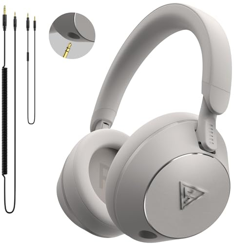 DOQAUS DJ Headphones Professional Wired Studio Monitor Headphones Over Ear for Music Recording and Mixing 50mm Drivers Stereo Headset with Dual Jack for Electric Guitar Keyboard Piano Laptop