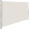 tectake blickdichte Aluminium Seitenmarkise, Wind- und Sichtschutz für Balkon, Garten und Terrasse, ausziehbare Markise für einen Balkon Sichtschutz - 200 x 300 cm, beige