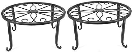 Blumenhocker Pflanzenständer,Retro-Design, Metall, rund, Schmiedeeisen, Blumentopfhalter Metall Blumentopfständer Flowerpot Basis,für Innen-Balkon Outdoor Garten