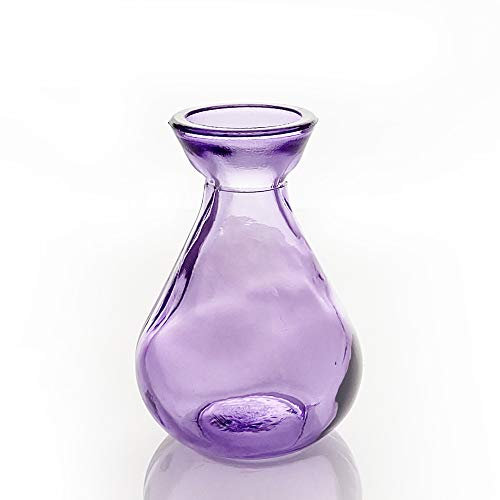 Grehom Recycled Glass Bud Vase (Set of 2) - Classic(Lilac) ; 10 cm Vase