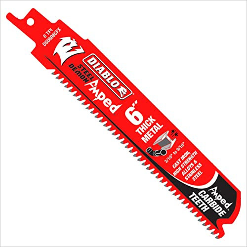 Diablo Amped Steel Demon Carbide Teeth Reciprocating Saw Blade - 6 Length