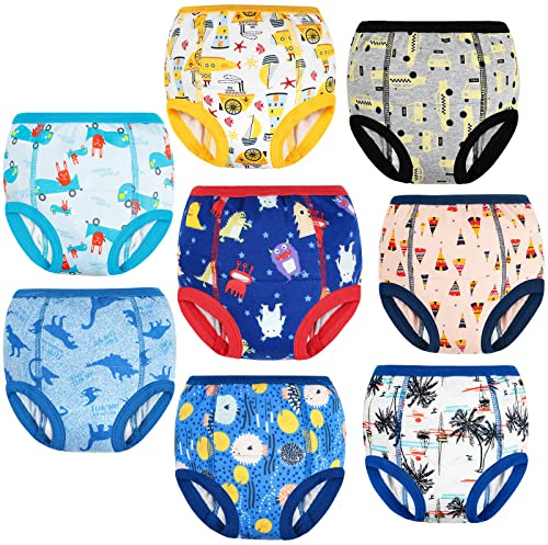 MooMoo Baby 6-pack potträning underkläder absorberande fordonsträningsbyxor för småbarn pojkar kissbyxor 2T-9T
