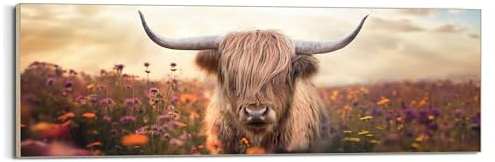 REINDERS Wandbild, Spring Highlander, Wohnzimmer, Bilder, Wanddeko, Room Decor, MDF, Beige, 52 x 156