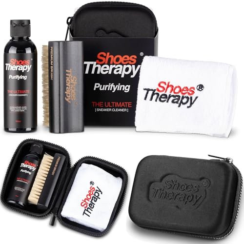 Professional Sneaker Cleaning Kit - Trainer Cleaner with Brush, Solution (100ml), Microfibre Cloth, Premium Shoe Cleaner for White Shoes, Trainers, Suede