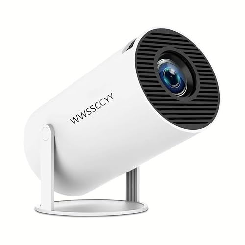 Mini-projektor, 4K-avkodning, 1080P-upplösning, kompatibel med smartphones, bärbara datorer, surfplattor och hemmabioenheter, utrustad med Bluetooth 5.0 och Wi-Fi 6, körs på Android 11.0-system