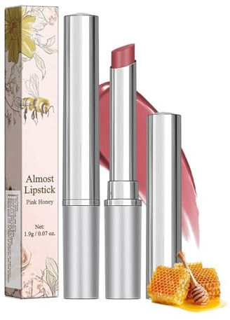 EONFAVE Rosa honung läppstift, 2 stycken hydrating läppbalm, närande spegel läppstift, långvarig fuktgivande läppbalsam, fuktgivande, rosa glansig läppmakeup, läppvård (3,8 g)