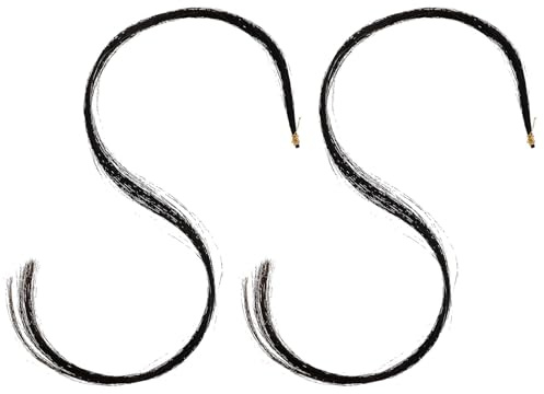FOMIYES Crins de Cheval pour Archet D'alto 2 Pièces, Noir Naturel, Longueur Standard, Remplacement pour Accessoires Instruments à Cordes, Fournitures pour Réparation Archet de Viola,