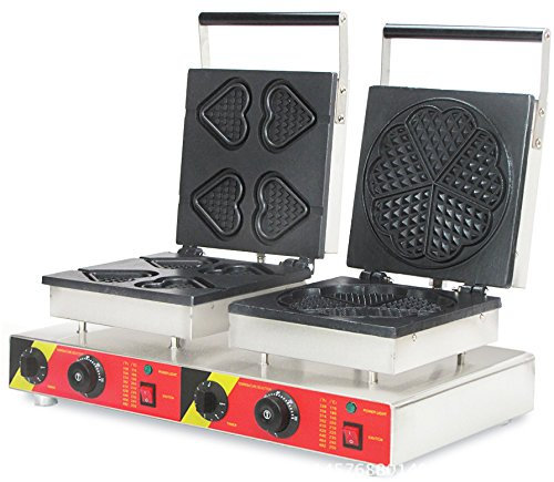 CGOLDENWALL Np-557 Commercial en forme de coeur anti-adhésif gaufrier machine à Gaufres Snack grille-pain/Baker électrique machine à muffins Belgian Waffle Réchaud - 220V