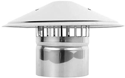 Schornsteinhaube Mit Vogelschutz Edelstahl Vogelschutzgitter Für Kamine, Schornsteinabdeckung, Schornsteinaufsatz, Kaminaufsatz, Kaminhaube, Kaminhut, Kaminabdeckung, Schornsteine (50Mm - 200Mm),125mm