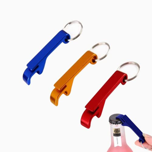 3 Pcs Mini Ouvreur de Bouteille de Bière, Décapsuleur Porte-Clés Ouvre Bouteille, Couleur , Merveilleuse Vie de Fête