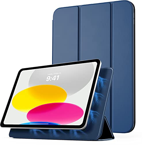 TiMOVO magnetfodral för iPad A16 11:e gen 11/10:e gen 10,9, avgrundsblå | Smart Folio, magnetiskt, smalt skyddsfodral med trefaldigt stativ, automatisk väckning/viloläge