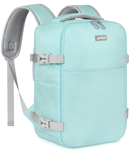YOKGO Mochila Viaje Cabina Avion 40x20x25 20L para Ryanair, Mochila Ordenador Portatil Laptop 14”Equipaje de Mano Bajo el Asiento,Maleta de Cabina Vuelo,Bolsa de Vacaciones Negocios Escuela Cereste