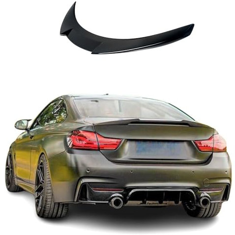 Heckspoiler passend für BMW 4er F32 Coupe, Heckflügel, Spoilerlippe für Auto Tuning, Schwarz Glanz mit ABE