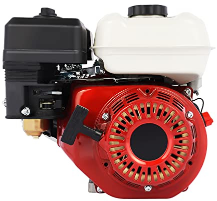ZUANYAN 6.5HP 4 Stroke Air Cooled Gas Engine, 200CC Air Cooled Gas Engine，OHV Air Cooling System Horizontal Shaft, for Honda GX160 Go Kart Compressor Scarifier Lawnmower Cement Mixer Dust Collector