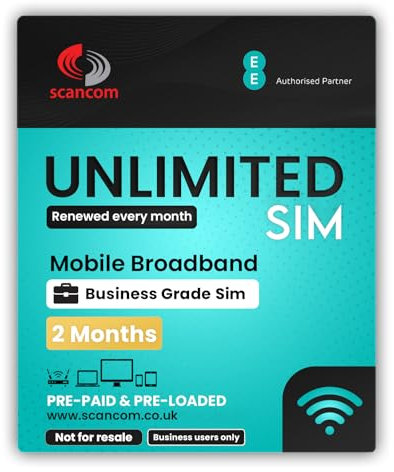 EE Unlimited Data SIM – Uncapped 5G Speeds – Preloaded for 2 Months from Order – Ideal for Mobile Broadband, Routers & Phones - Works out to £24.99 per month