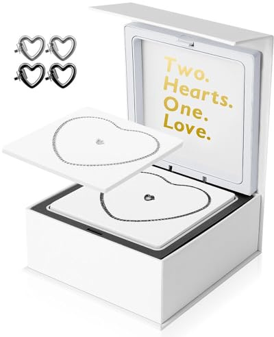 WeLocked Permanent Couples Bracelet Kit – Locking Heart Clasp DIY Bracelet Set for Couples, Friends, and Family – Unique Gift for Anniversary, Valentine’s Day, Birthday – His & Hers Matching Bracelets