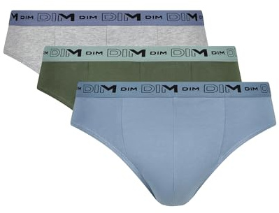 DIM Coton Stretch Bio | Slip Homme en Coton Bio Stretch x3 | Maintien Quotidien | Certifié Oeko-Tex | Écoresponsable et Confort Durable