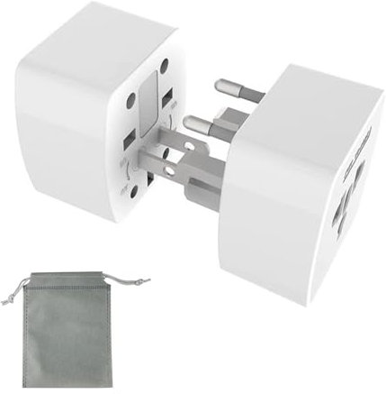 Adaptateur Prise Universelle, Adaptateur Voyage, 3 en 1 Type G/A/I/C Adaptateur Universel de Voyage pour USA, UK, Europa, Japan, China, Thailand (1 Pièces)