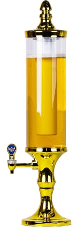 Mpuufom Beer Tower 3L/100oz European style Beverage Dispenser with Ice Tube & fluent Spigot,Margarita Tower, Mimosa Tower, Tabletop Liquor Drink Dispenser for Parties, Bars, Pubs, Restaurants