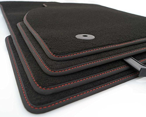 kh delar golvmattor för Insignia A velour (Edle röd dekorativ söm) premium mattor bilmatta, 4 delar ny