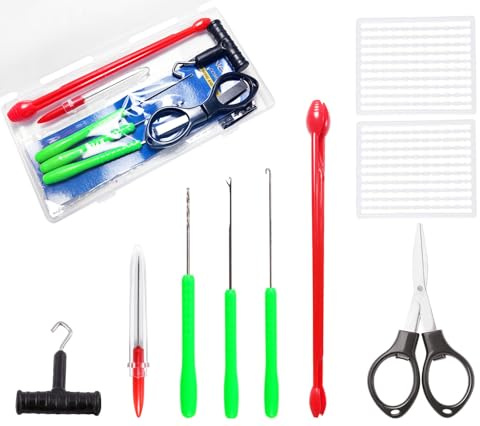 Baiting Needle for Carp Bait Rig: 8-in-1 Hair Rig Making Tool Kit Carp Fishing Equipment