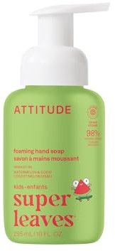 ATTITUDE Foaming Hand Soap for Kids, EWG Verified, Dermatologically Tested, Plant- and Mineral-Based Ingredients, Vegan, Watermelon and Coco, 295 mL