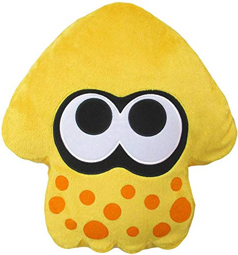 Nintendo Splatoon 2 Squid Kissen – Sonnengelb – Offizielles San-Ei Plüsch