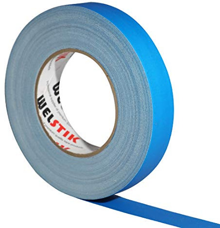 WELSTIK Dünnes Gaffelband 25MM * 30,2M Gaffaband Mattes Stoffband, Blau