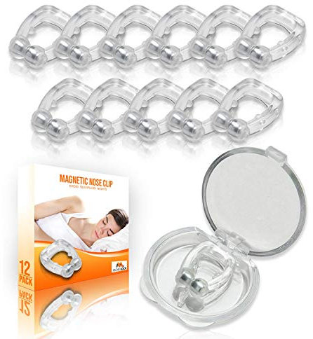Mobi Lock Packung mit 6 magnetischen Anti-Schnarch-Clips - Silikon-Nasenclips - Wiederverwendbare Schnarchlösung für nasale Schnarcher - Genießen Sie einen ruhigeren Nachtschlaf