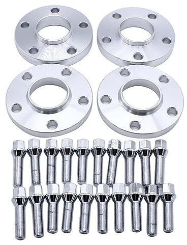 4PCS 5x112 57.1 15mm & 20mm Hubcentric Wheel Spacers & 20 Radius Wheel bolts fits for most VW