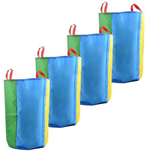 heavenlife 4 Pièces Sac à Pommes de Terre pour Enfants et Adultes, Sacs de Saut Colorés, Course de Sac pour Anniversaire Fête Pique-Nique (L)
