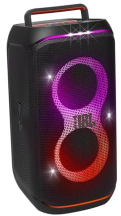 JBL PartyBox Club 120 - Portable Party Speaker with Foldable Handle, Powerful JBL Pro Sound, Futuristic lightshow, Up to 12 Hours of Play time, Splash Proof, Dual Mic & Guitar Inputs (Black)