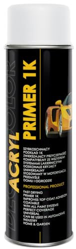 Deco Color 1 STÜCK ACRYL CAR LINE Grundierung WEISS 500ml - passend für Lackspray NEON (1 Dose 500ml Grundierung Weiss)